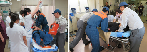 傷病者受渡し訓練を実施しました
