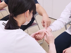 脈拍数の計測の様子