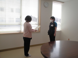 クリニカルラダーレベルⅠとⅡの認定式をしました6